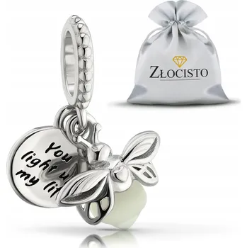 Přívěsek STŘÍBRNÝ CHARMS KORÁLEK NA NÁRAMKY STŘÍBRO 925 ZÁVĚSNÁ VČELA