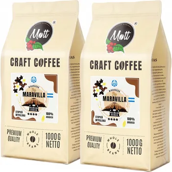 Káva Káva zrnková Arabica Mott Coffee dvojbalení kávy Maravilla 2000 g 2000 g