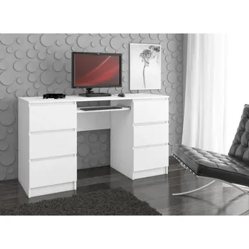 Psací stůl Psací stůl se šuplíky IVOAN - bílý