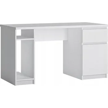Psací stůl Obdélníkový psací stůl Meble Wójcik 135,4 x 65 x 74,9 cm, bílý