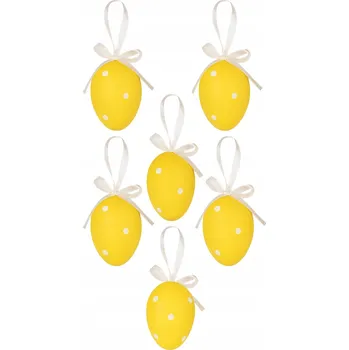 Velikonoční dekorace SADA ŽLUTÝCH VAJÍČEK K ZAVĚŠENÍ - VELIKONOČNÍ DEKORACE NA Velikonoce