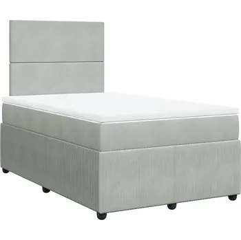 Postel Čalouněná jednolůžková postel VidaXL 120x190 cm, odstíny šedé