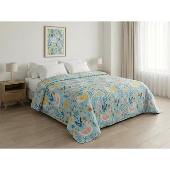 Přehoz na lůžko Přehoz na postel SPRING TWEET, barevný Rozměr: 170 x 210 cm