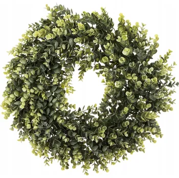Věnec JARNÍ VĚNEC NA DVEŘE UMĚLÉ KVĚTY DEKORACE ZELENÝ