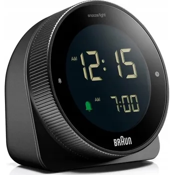 Budík Digitální budík Braun BC24B černý s podsvícením a funkcí odloženého buzení (Snooze)