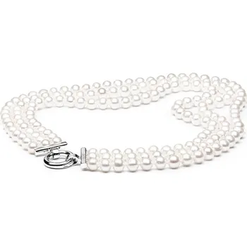 Šperk Perlový náhrdelník Lucile z přírodních perel se stříbrným zapínáním GRP171NFWP