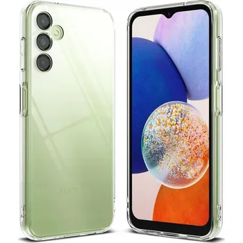 Pouzdro na mobilní telefon Pouzdro Průhledné 2 mm pro SAMSUNG GALAXY A14 [Clear, Ostrov] + Sklo 9 h