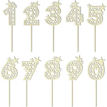 Party dekorace Zápichy na dort čísla 10 kusů