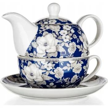 Banquet Čajová sada - konvice a šálek Flower 400 + 220 ml Porcelán