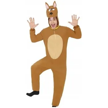 Karnevalový kostým Kostým Pes kigurumi hnědý pyžamo overal zvíře pejsek PLUTO M