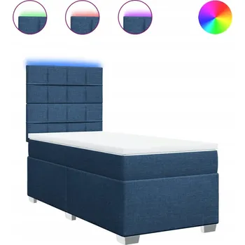 Postel Čalouněná jednolůžková postel VidaXL 90x190 cm, odstíny modré