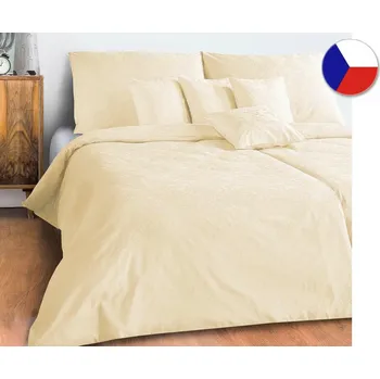 Povlečení Damaškové povlečení 140x200, 70x90 BOHEMA Popínavka světle žlutá