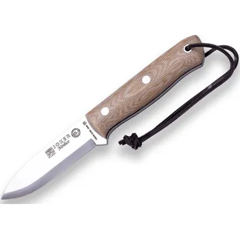 lovecký nůž JOKER CM115 NÓRDICO vnější nůž 10 cm, hnědá, Micarta, kožené pouzdro