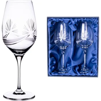 Sklenice Bohemia Crystal Sklenice na bílé víno 2ks. Bohemia Crystal 380ml, brus Mašle