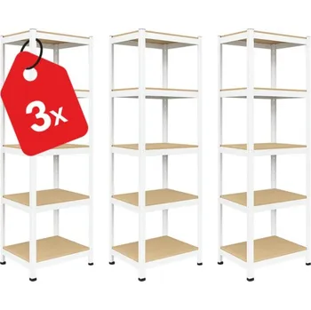 Dílenský regál Výprodej regálů 18040405875WHITE1_3 1800x400x400 mm 5 polic