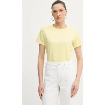 Dámské tričko Guess basic tričko ženské bavlněné W6GI10.K3025 žlutá 11X, vel. XL
