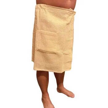 Dámský župan UNIONTEX TRADE Pánský saunový kilt Vafle – béžový (150 × 60 cm)