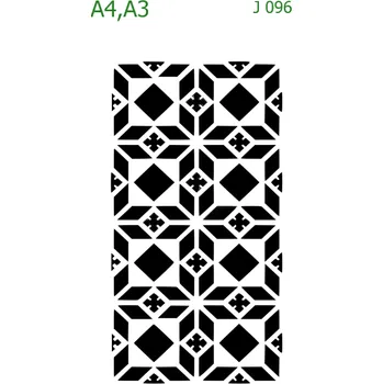Plastová šablona pro malování - Strukturální vzory - Kříže (J096) - A4 , Lepící fólie
