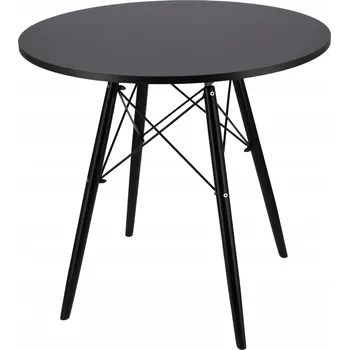 Jídelní stůl Stůl Jumi kulatý 80 x 80 x 74 cm černý
