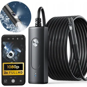 Endoskopická inspekční kamera 2x FHD WIFI 3m dílenská pro trubky a motory s LED