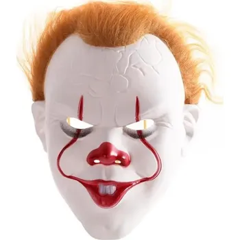 Karnevalová maska STRAŠIDELNÁ Maska klauna, MASKA TO IT KLAUN COSPLAY PENNYWISE HOROR