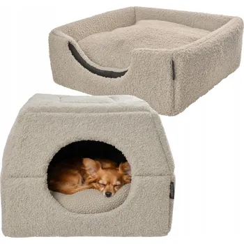 Pelíšek pro psa Pelíšek pro psa kočku 2v1, domeček 48x48cm, velikost M, Potah