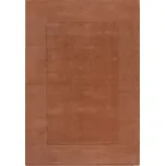 Flair Rugs Koberec Textured Wool Border v cihlové barvě 160x230 cm Rozbale(v)no, může být lehce zašpiněné - lze vyčistit