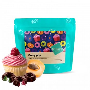 Káva Výberová káva Kolumbie CRAZY POP 200g od Fiftybeans