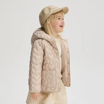 Reserved - Prošívaná bunda s kapucí - béžová - 396HR-08X - 396HR-08X-80