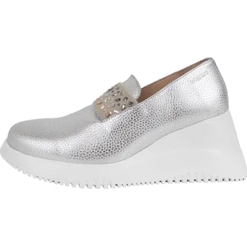 Dámské polobotky Wonders dámské polobotky na klínku G-6623 stříbrné Velikost: 38