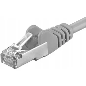 Síťový kabel PREMIUMCORD Patch kabel CAT6a S-FTP, RJ45-RJ45, AWG 26/7, 7 m, šedý