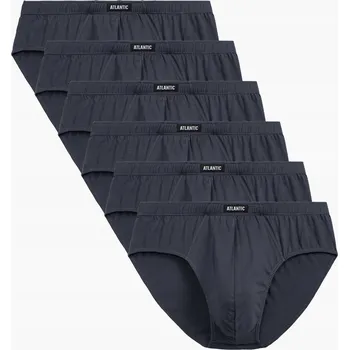 6-PACK Pánské slipy slipy ATLANTIC bavlna L