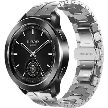 Řemínek na hodinky Enem Kovový V-shape rychloupínací řemínek 22mm - Stříbrný IR-AWGW-0645