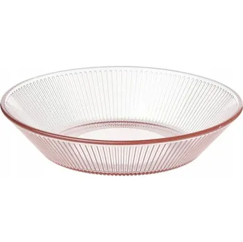 Talíř HLUBOKÝ TALÍŘ 19 CM SKLENĚNÝ SKLO PRUHOVÝ VZOR IKEA HAVSGADDA