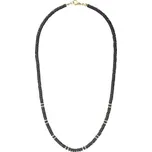 Manoki Pánský náhrdelník Martino Gold - 5 mm lávový kámen,