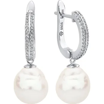 Náušnice Gaura Pearls Stříbrné náušnice s Kasumi perlou - stříbro 925/1000 SK23219EL Stříbrná Bílá