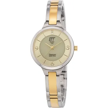 Hodinky ETT Eco Tech Time ETT ELS-12148-61M Diamond Lady Solar Drive Titan Ladies Watch 28mm 5ATM
