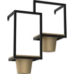 Nástěnný květináč 46x36cm zlatá