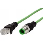 METZ CONNECT Průmyslový Ethernet kabel M12, D-kódovaný konektor M12-RJ45 10m