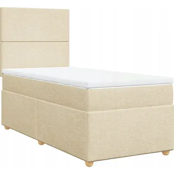 Postel Čalouněná jednolůžková postel VidaXL 80x200 cm, béžové odstíny