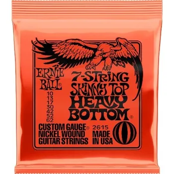 Struna pro kytaru a smyčcový nástroj Struny ERNIE BALL 2615 Nickel Slinky (10-62) 7strunné