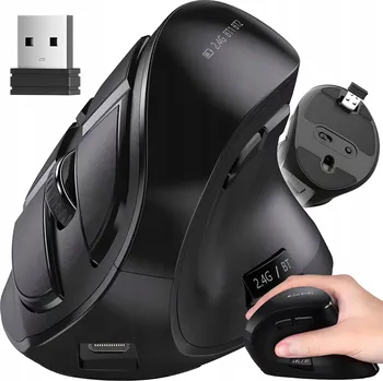 Myš Vertikální myš RENEW FORCE, ergonomická bezdrátová myš WiFi Bluetooth PRO
