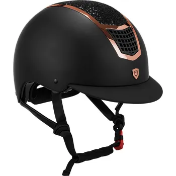 Jezdecká přilba Equestro Eclipse Stone Mat Equestro Black/Black Rose Gold 59-61 cm