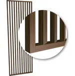 Lamelová dělící příčka na míru OŘECH - lamely s úhlem 55s - Šířka 137,5 cm (zabaleno do 3 balíků)