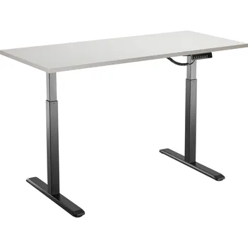 Psací stůl AlzaErgo Table ET2 černý + deska 140x80cm lamino bílý dub