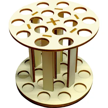 Party dekorace Dřevěný stojánek na tužky – organizér na psací potřeby, 16 otvorů