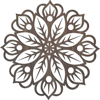 Dekorace do dětského pokoje Dřevená mandala na zeď -Julie Barva: ořech, velikost: 40 cm