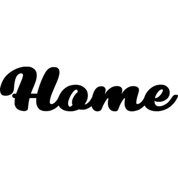 Party dekorace Dřevěný nápis - Home Barva: černá