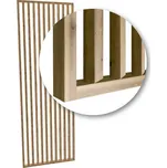 Lamelová dělící příčka na míru DUB WOTAN - lamely s úhlem 55s - Šířka 118 cm (zabaleno do 3 balíků)