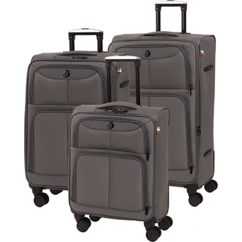 Cestovní kufr BERTOO Bolzano - šedý set 3v1